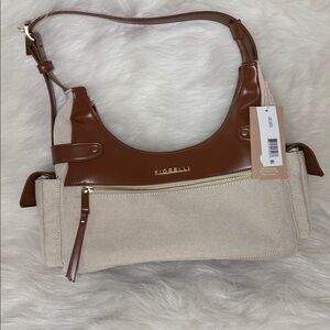Giorgio Fiorelli Tan and Cream Shoulder Bag
